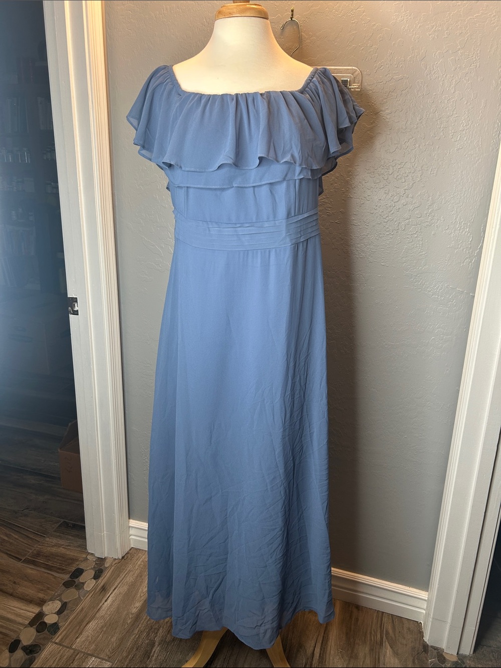 Pinup Fashion Plus Size Formal Bridesmaid Wedding Guest Chiffon Long Dress - Picture 2 of 4